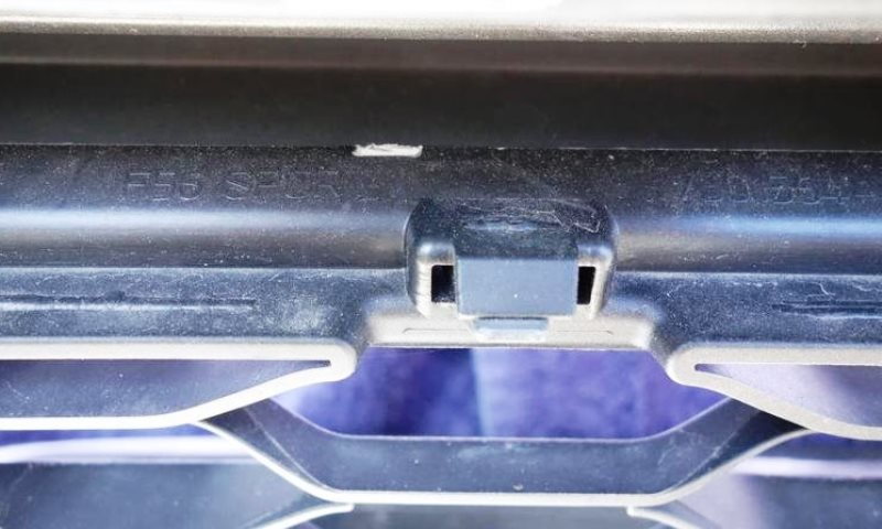 Close up of grill clip shown