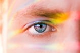 close frame of a man's eye