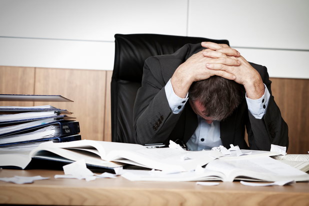 employee suffering from occupational burnout