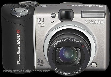 Zoom Optique 6 x 6,3 cm Canon PowerShot A650 is Appareil Photo numérique Argenté 12,1 MP 