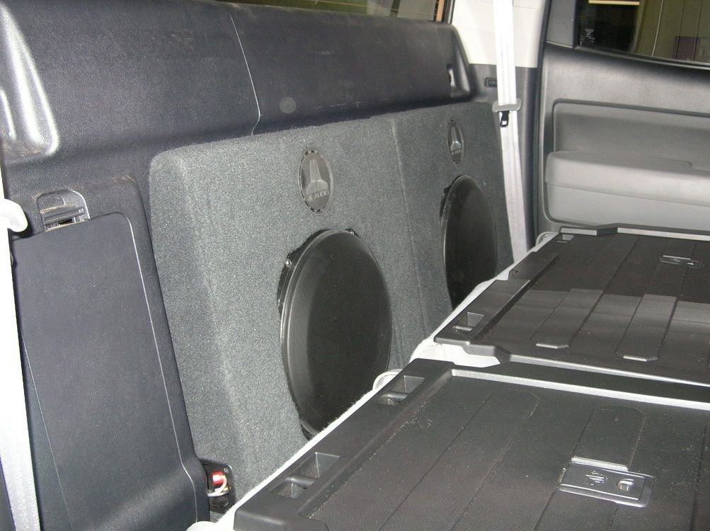 Toyota Tundra with JL Audio Stealthbox subwoofers