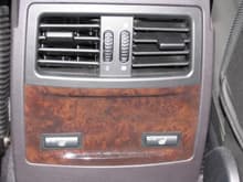 Rear center console wood trim