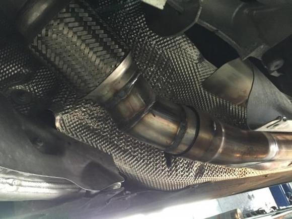 Custom downpipe, mandrel bends and tig welds