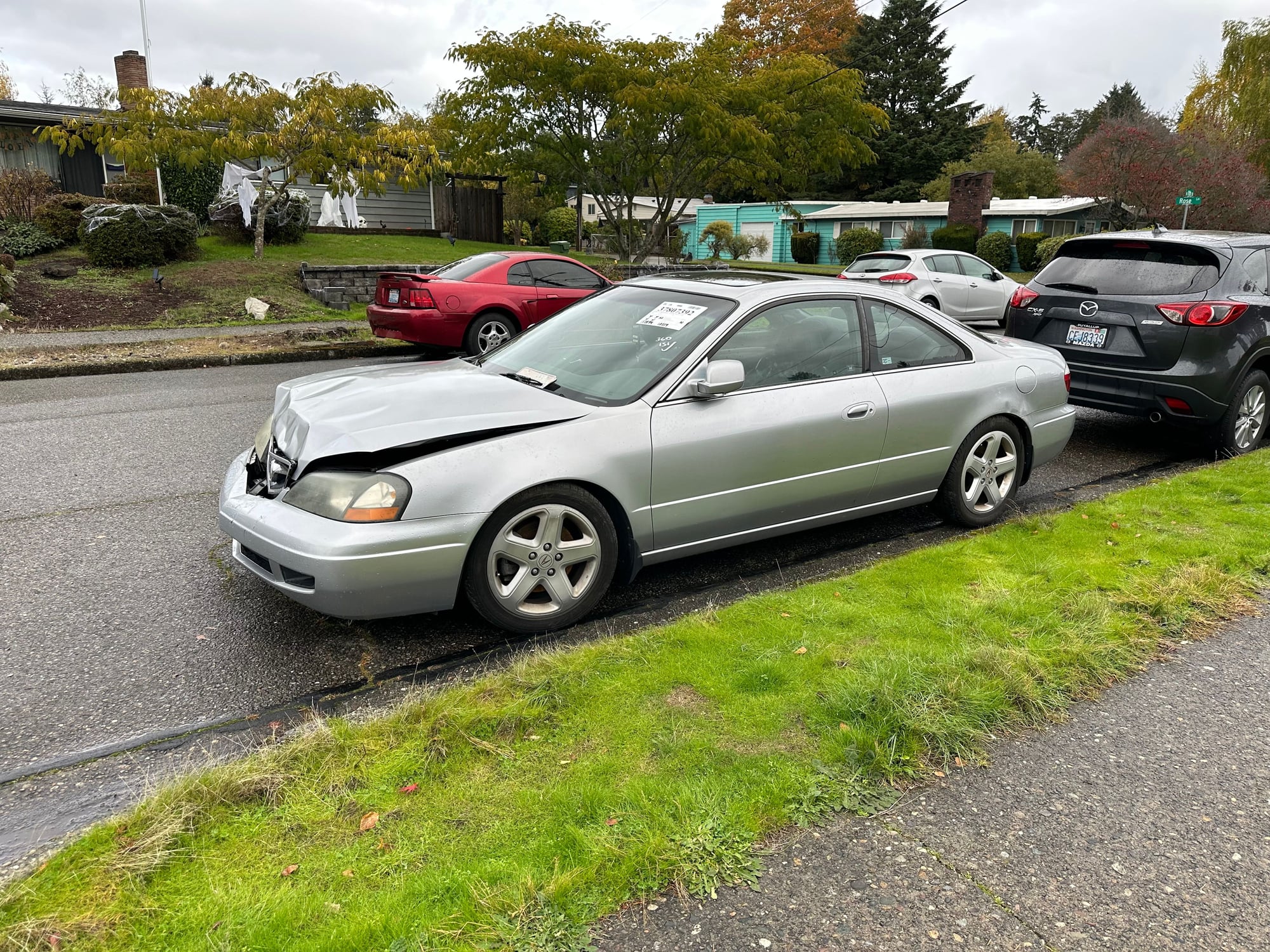 2003 Acura CL - FS: Totaled CLS6 with front end damage - Used - VIN 19UYA41643A006877 - 170,000 Miles - 6 cyl - 2WD - Manual - Coupe - Silver - Tacoma, WA 98406, United States