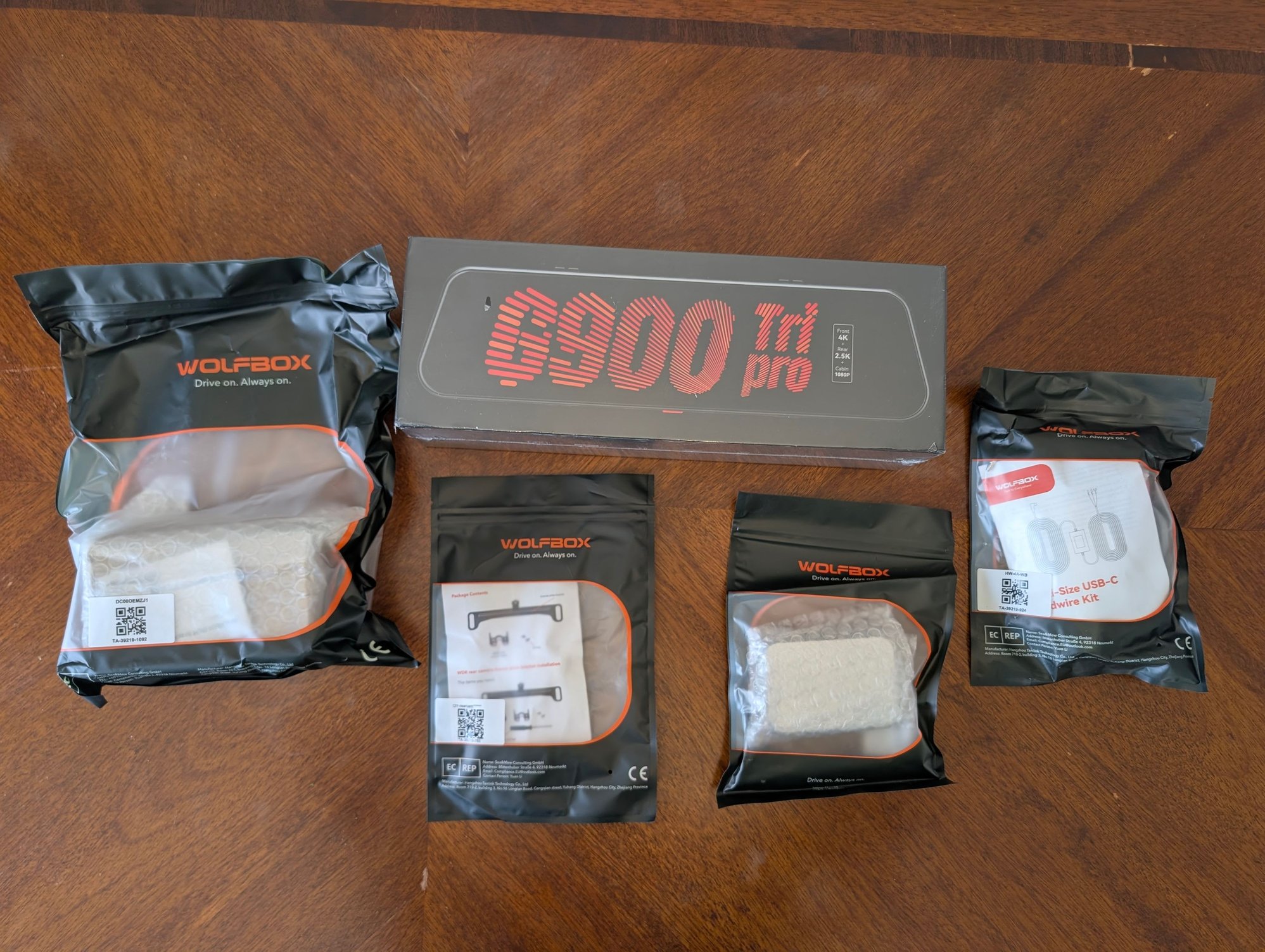 Wolfbox G900 Tripro with Hardwire Kit and Extended Package