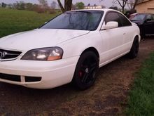 06 base tl wheels painted gloss black, 245/45-17 all around. trying to save this one, its 1 of 15 white on black with navi, but she needs alot of love, interior looks new, rest of car needs work, but worth it to me. 