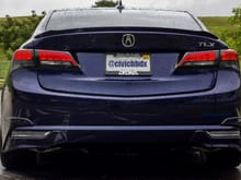 Clear Acura TLX Tail Lights Brakes ON