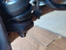 new tie rod is this seated properly or too much angle