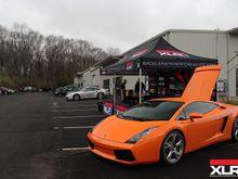 It rained at our last one, but we were still able to fill the lot and show everyone around the Lamborghini.