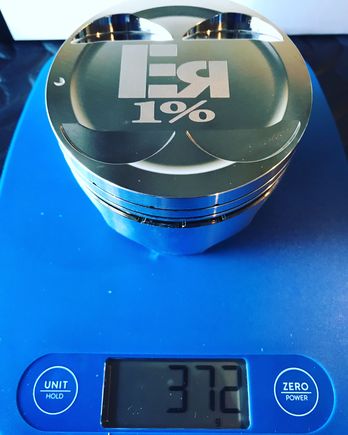 Weighed the 89mm J35 English Racing Spec today!

x5 pistons were 372g, x1 piston was 371g.

All six wrist pins were 137g.

These are going into my 1000hp build.


I will have to build a connecting rod weighing scale
Contraption you accurately calculate the weights of the small and large side. This is done to have balance with higher than standard RPMs in a built motor.