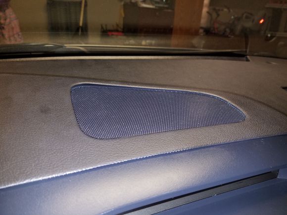 Test fit, center speaker (above).