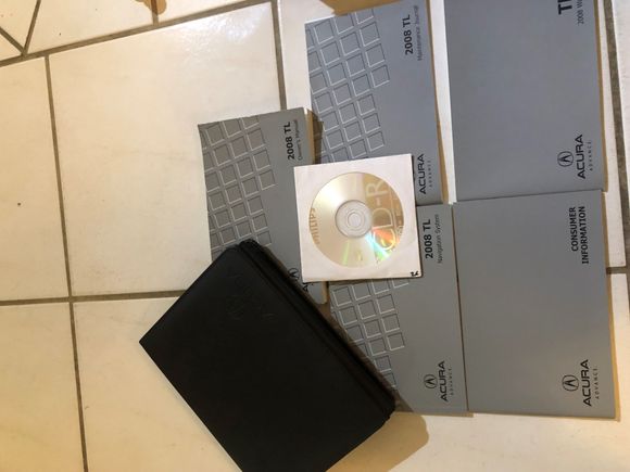 Full Set of Acura TL Books, included a CD version of the full maintenance manual