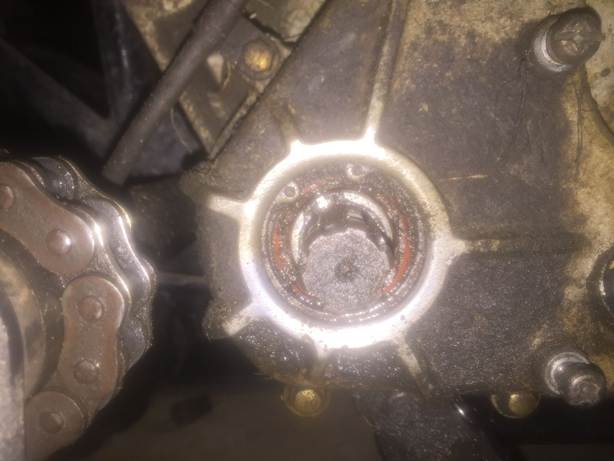 Polaris 90cc sportsman oil leak front chain shaft