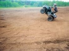 Chance Hanging a Wheelie with the Rincon with Holeshot ATR Tires                                                                                                                                        