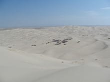 Looking North East from the top of Brawley Slide at Glamis.                                                                                                                                             