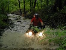 This creek is usually just a trickle, but a few days of rain turned in to some fun.