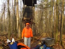 deer huntin 2006.  my stand is alot sturdier than it looks.  it has a 4 foot stake pounded in the ground holding the bottom, with about a ton of rocks.  also, the entire stand has a steel skeleton under all the plywood.