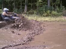 CNC had a Mud Wish for the day and he got it in this mud hole.