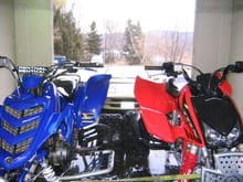 my 450r, and my freind's junk 03 raptor                                                                                                                                                                 