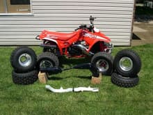 Brand New 1988 TRX 250R, got the original parts, and a brand  new set of Hole Shots too.                                                                                                                