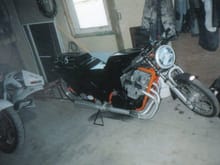 this is my dragbike i built and raced for 3 years, this is the motor im using in my 1200 quadzilla.