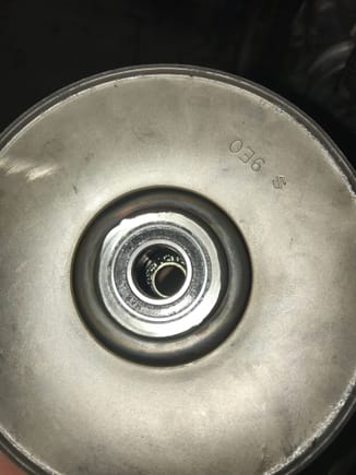 Bottom bearing and it is flush with bottom.