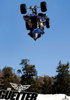 Jon Guetter doin the first complete backflip on a quad.