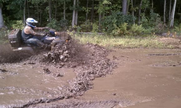 CNC had a Mud Wish for the day and he got it in this mud hole.
