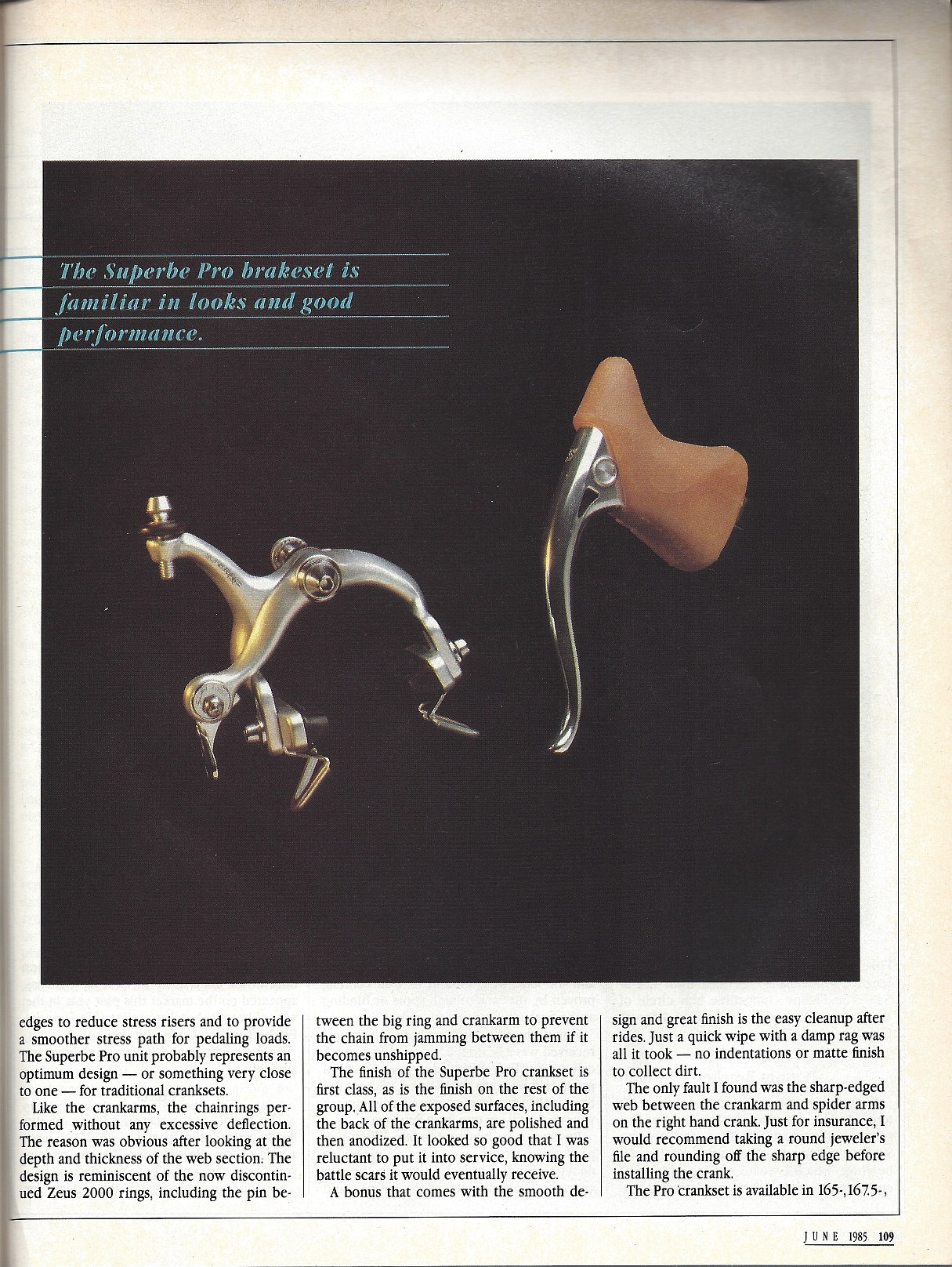 Equipment/Product Review (1985) SUNTOUR Superbe Pro group - Bike