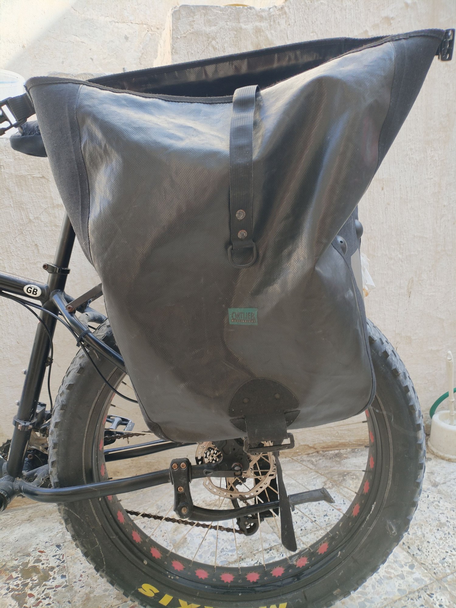 Ortlieb bags on bike ,