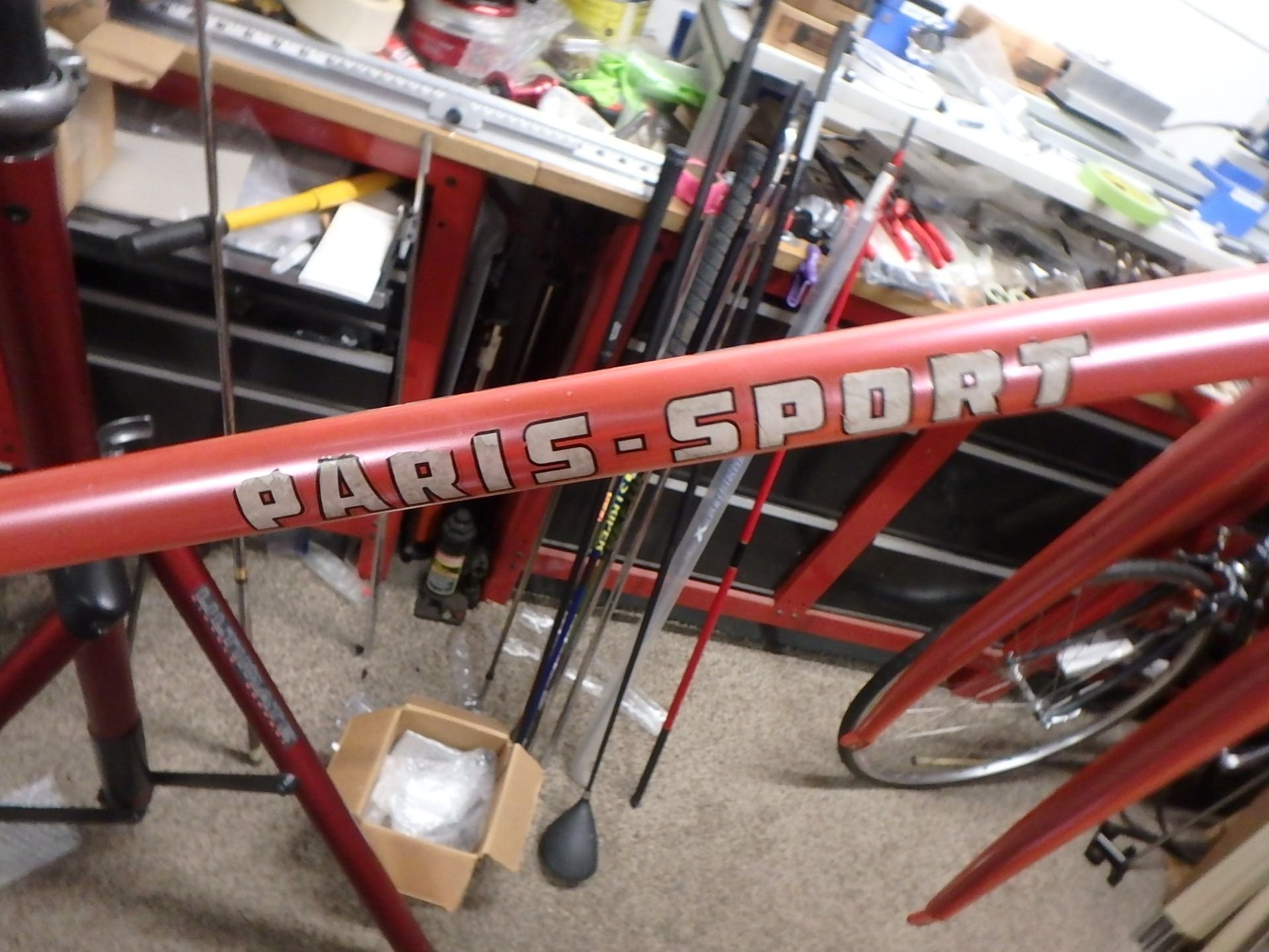Only markings are the down tube decals, and nothing special on the BB, just like an outline of a stick man. no serial number that I can easily see.