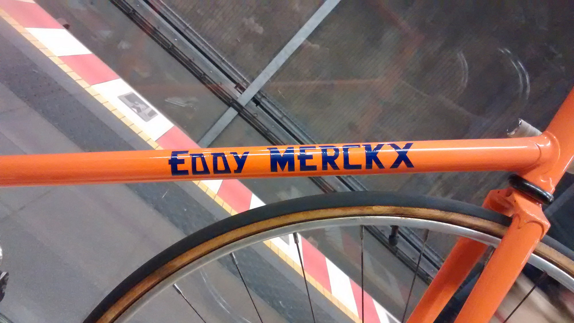 taken from 1982 frame Eddie Merckx older style head/seat transfer . MERCKX 