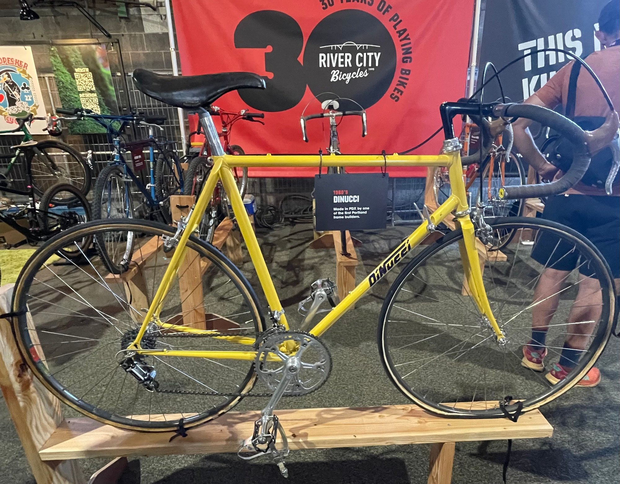 DiNucci was at the show yesterday inspecting his work
