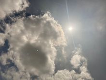 One minute to go: NOOOOOOO cloud go away go away don't block the sun pleeeassseee