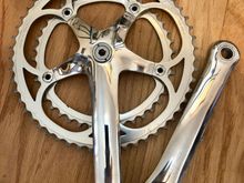 The afore mentioned crank, with 53/39 rings, post polishing....