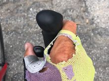 Still my favorite pair of short fingered gloves. Wearing them celebrating the 4 year anniversary of riding through Yellowstone on my cross country ride.