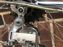 I love shifting Suntour Superbe Pro. That’s a 12t x 24t seven speed freewheel.