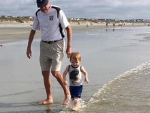 This fella loves the sand and surf!
