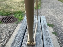 The bottom of the down tube is almost perfect. Much of what I thought may be rust was actually just a stuck on brown and black sticky substance, maybe tar.