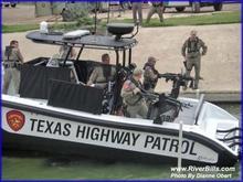 Falcon Reservoir. Zapata, Texas great bass fishing lake. This is the response when some arrogant dork and his woman went jet skiing on the Mexican side being warned not to do so. He died she barely made it out. US government no bid deal. Texas says otherwise. 