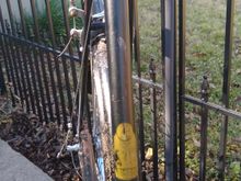 CB Clapham transfer on downtube, with Bonderized decal above. 