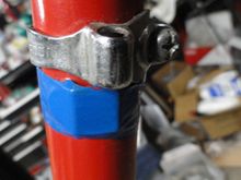 This is a rare find today, the vestiges of a single braze on for 4, or 5 speed Beneluxe shifter.  These were all Whitworth threaded.  I sent the last of  my parts for them to Brent last spring