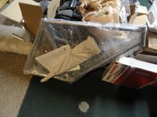 The frame as picked up.  Covered against dings and scratches
