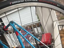 These are the clincher tires I’ll be using. I run Vittoria Corsa tubulars on a another set of wheels and they are my favorites. If riding these doesn’t convince me that I like the bike then nothing will.