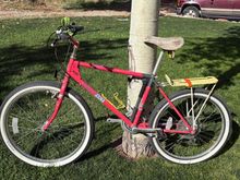 I stand out riding this in Aspen.

It’s an ‘89 Raliegh bought at Greggs Greenlake cyclery by my brother in law.  Pretty much original.
