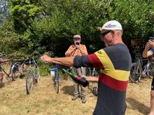 Taught Jeff (who always sold bikes to my family) how to saber