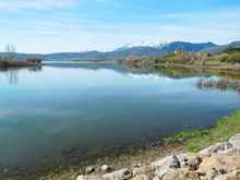 Snow melt is filling in the reservoir.