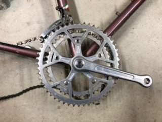 CAMPAGNOLO TRIOMPHE CRANKSET DRIVE SIDE 116 BCD NOS ITALY ROAD BIKE CAMPY 