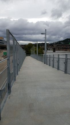 The width of the switchback is about 10'.  