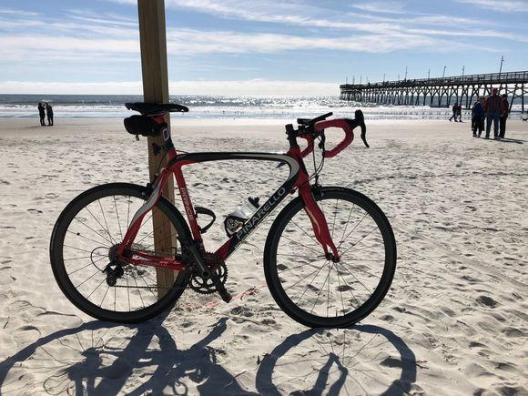 At Sunset Beach testing the accuracy of the elevation reading on my Garmin